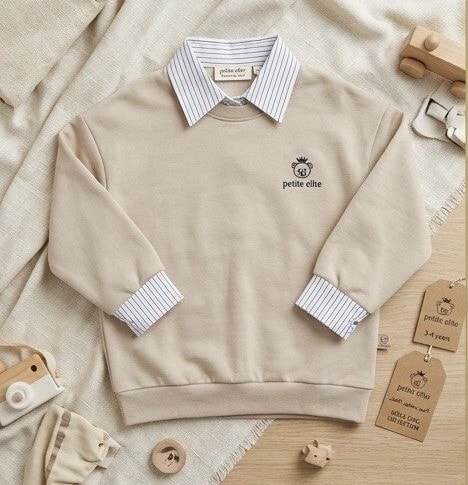 Boys Layered Mock-Shirt Sweatshirt